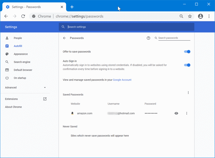 importeer wachtwoorden in Chrome vanuit CSV-bestand pic1