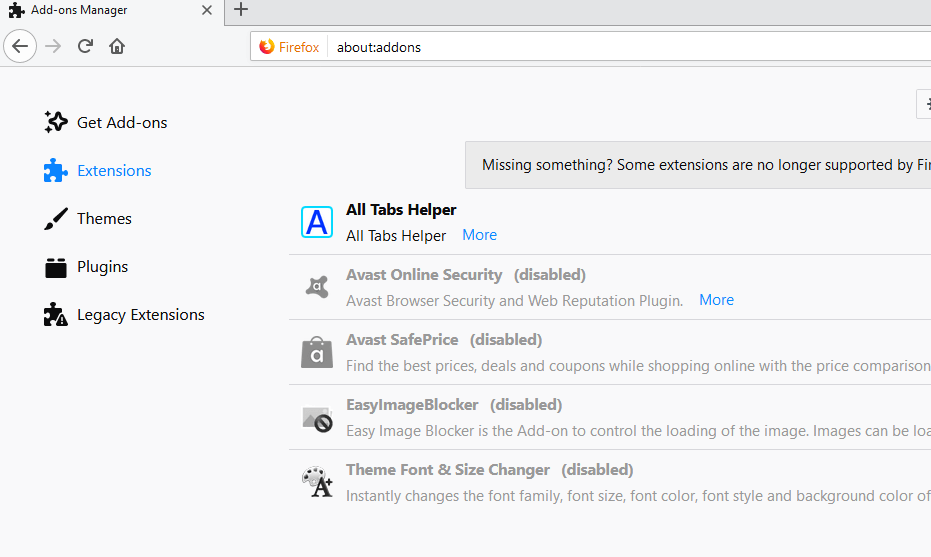 Firefox附加組件頁面Adobe內容被阻止