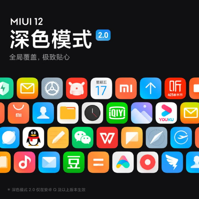 Xiaomi MIUI 12 mode sombre 2.0 1