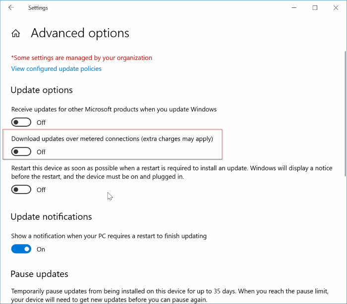 change Windows 10 update settings pic5