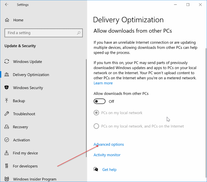change Windows 10 update settings pic9