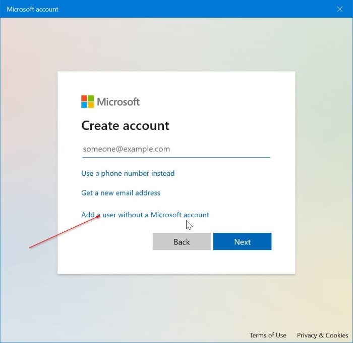 Erstellen Sie ein Benutzerkonto ohne Passwort in Windows 10.