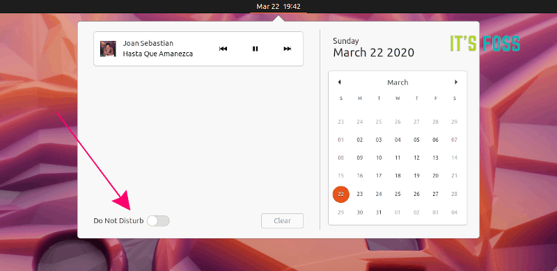 Do Not Disturb Option in Ubuntu 20.04