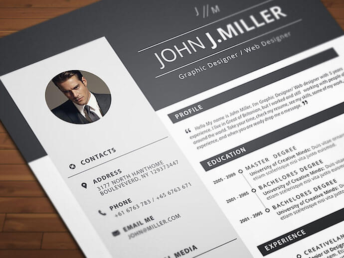 Neat and Confident resume template for MS Word