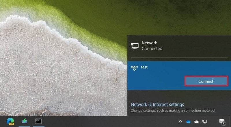 Windows 10 VPN disconnect option