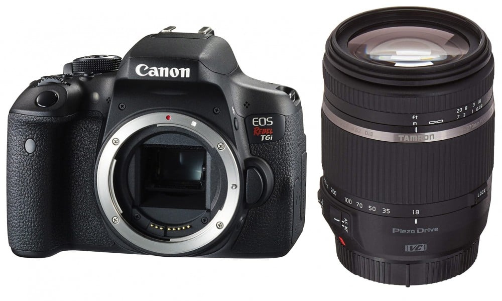 Canon Rebel T6i and Tamron 18-270mm lens