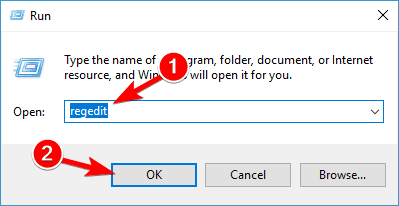 Toegang tot Adobe Reader geweigerd bij het openen van het venster PDF regedit uitvoeren