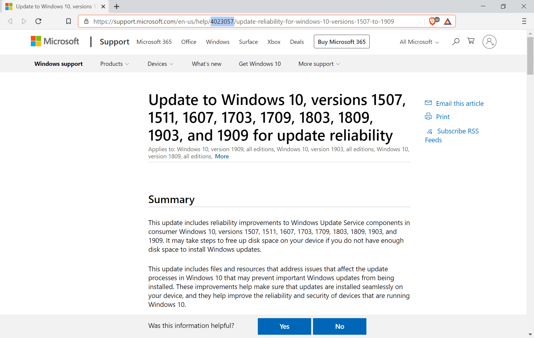 windows 10 kb4023057 update