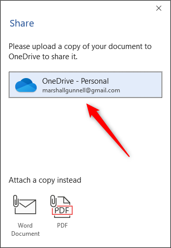 Upload document to OneDrive