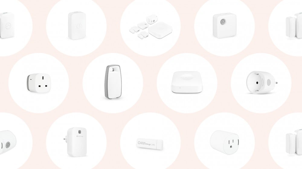 A Group of SmartThings smart home devices.