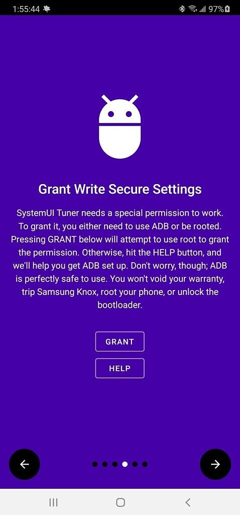 Grant Write Secure Settings permission on rooted Samsung Galaxy Note 20 Ultra
