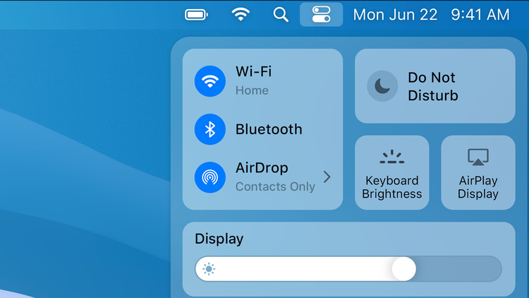 How to use Control Centre on a Mac: Options