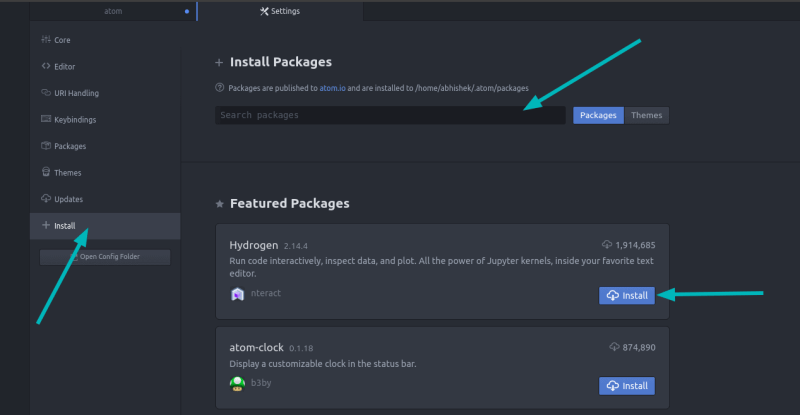 Install Atom Packages