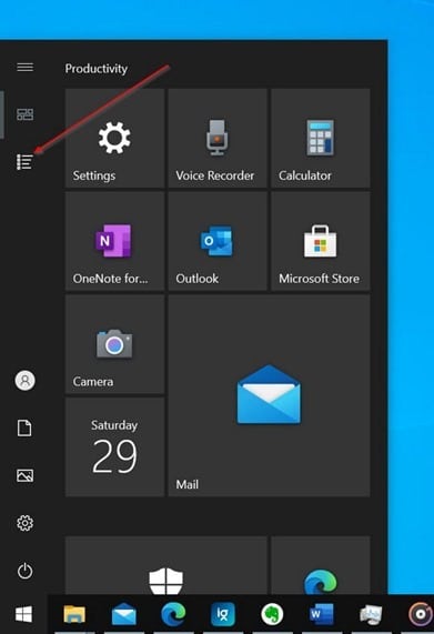 show only tiles on the Start menu in Windows 10 pic4