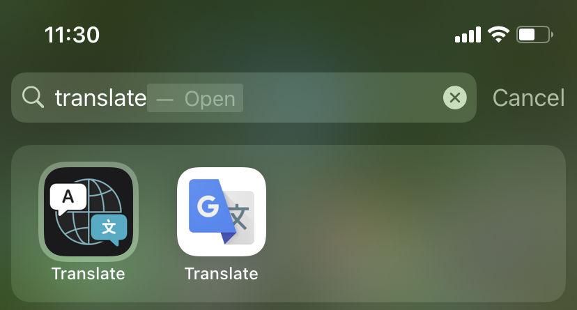 Apple Translate-app
