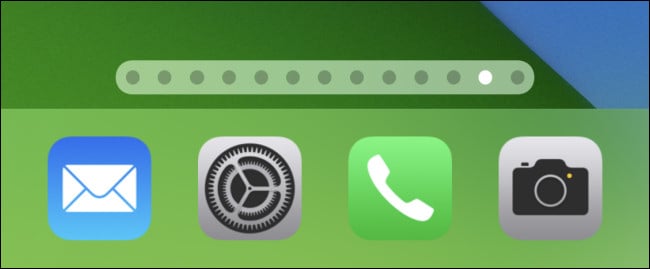 An outline will appear around the dots on iPhone.