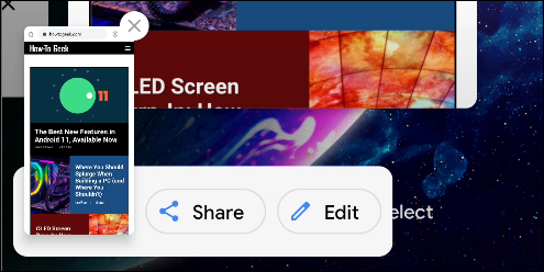 android 11 screenshot menu