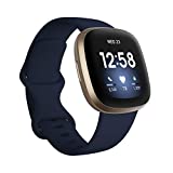 Afbeelding van Fitbit Versa 3 Health & Fitness-smartwatch met GPS, 24/7 hartslag, spraakassistent en batterij tot 6+ dagen, middernacht / zacht goud