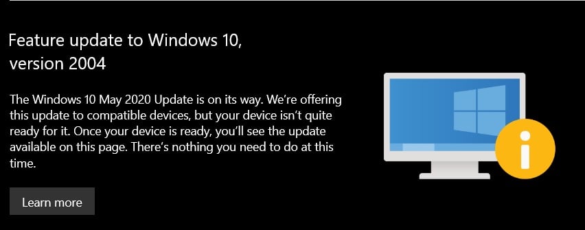 Windows 10 upgrade block