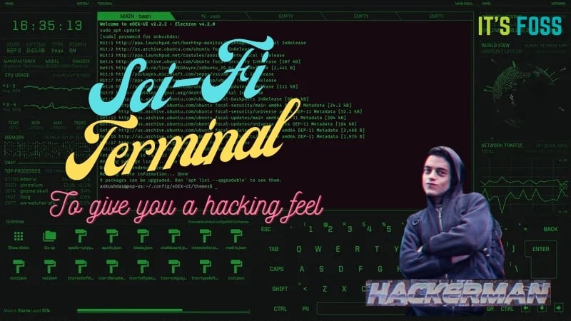 Edex UI Hacking Terminal for Linux
