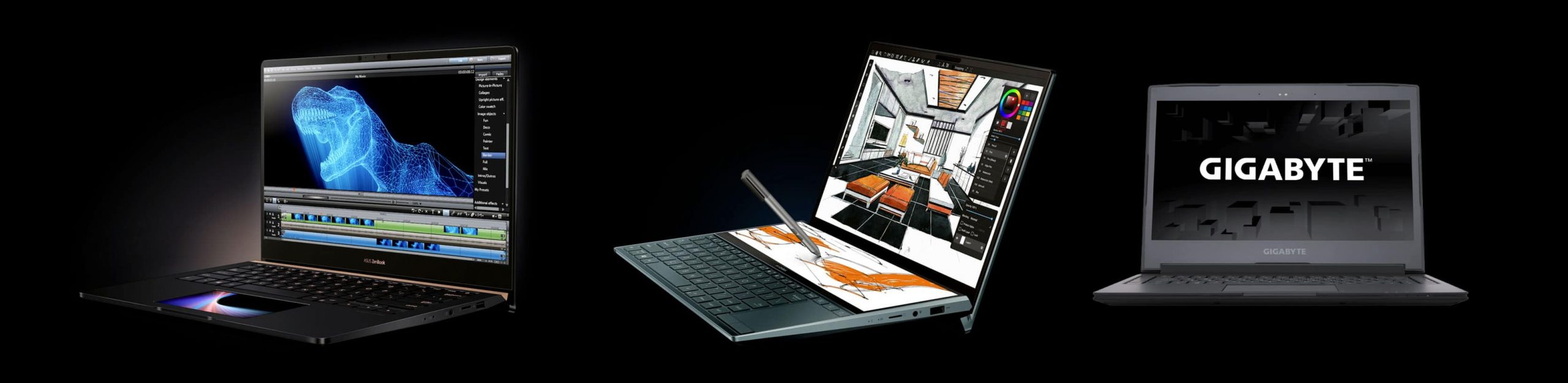 Premium 14-tums spelbärbara datorer: ZenBook Pro, ZenBook Duo och Aero 14