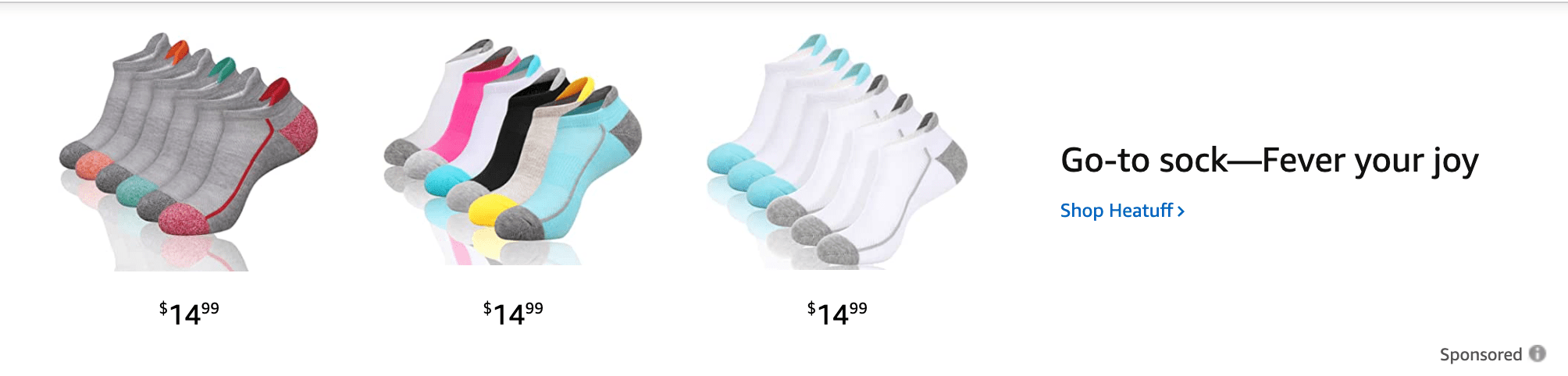 gesponsord sokkenproduct op amazon