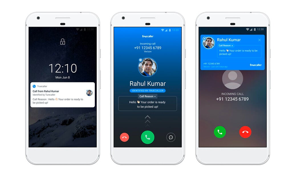 truecaller call reason message received in caller id