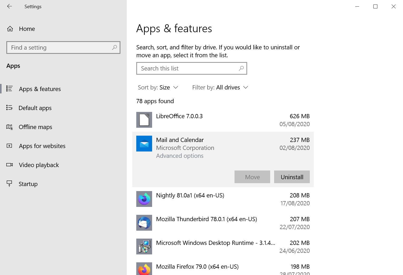 windows 10 apps move