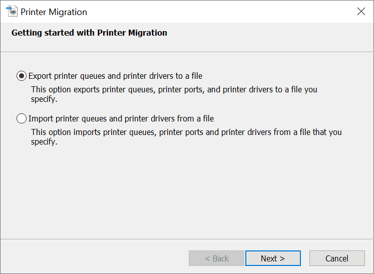 windows printer migration