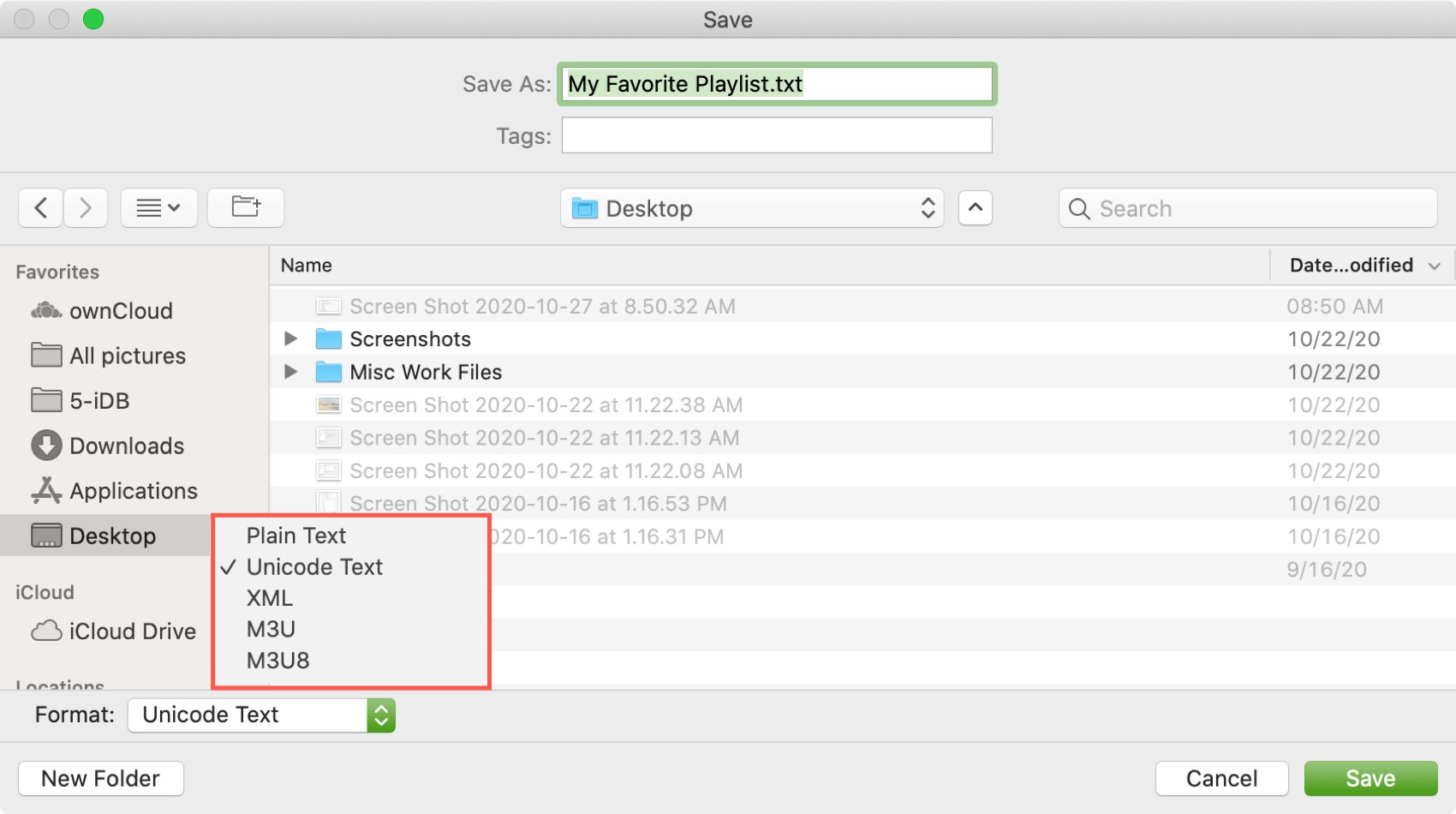 Export an Apple Music Playlist on Mac