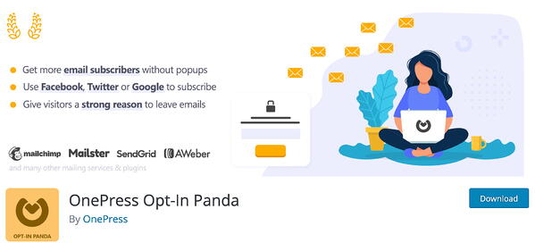 OnePress Opt-In Panda leadgeneratie WordPress plug-in