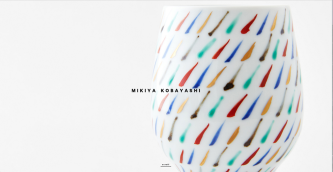 Homepage van Mikiya Kobayashi, een bekroonde website