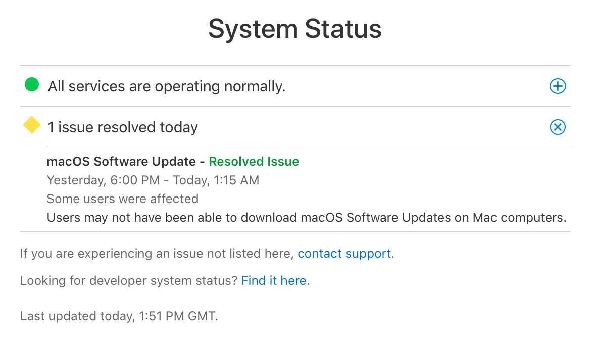 Is Apple server down