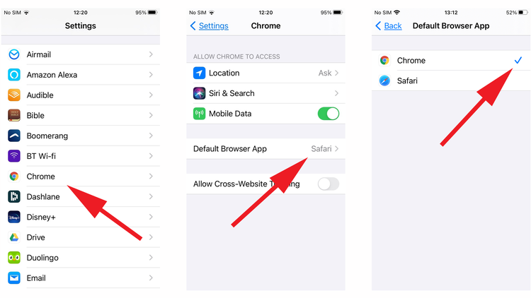 How to change default apps in iOS 14: Web Browser
