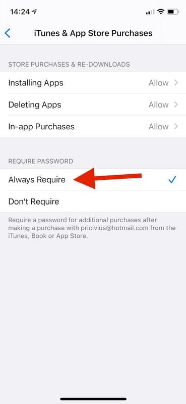 How to disable in-app purchases on iPhone: Require password