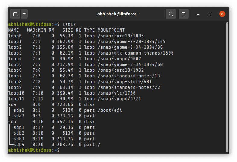 Lsblk Command To See Disks Linux