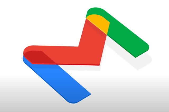 New Gmail logo angled