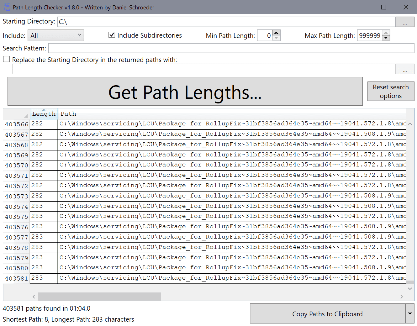 path length checker