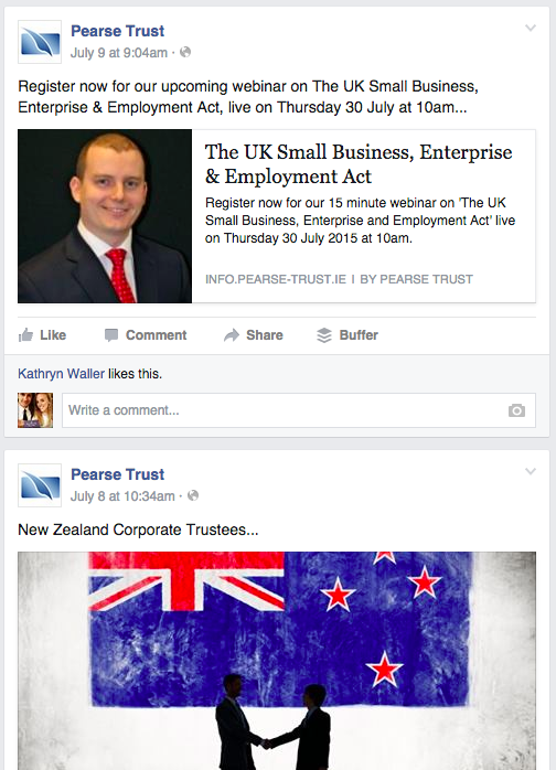 pearse trust facebook post regarding international affairs webinar