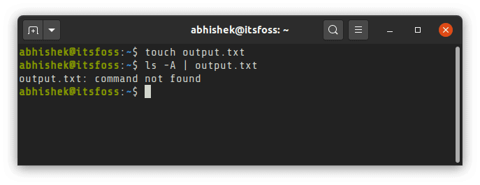 Pipe Output To File Linux