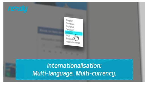 Video by Rezdy showing language selection for global users