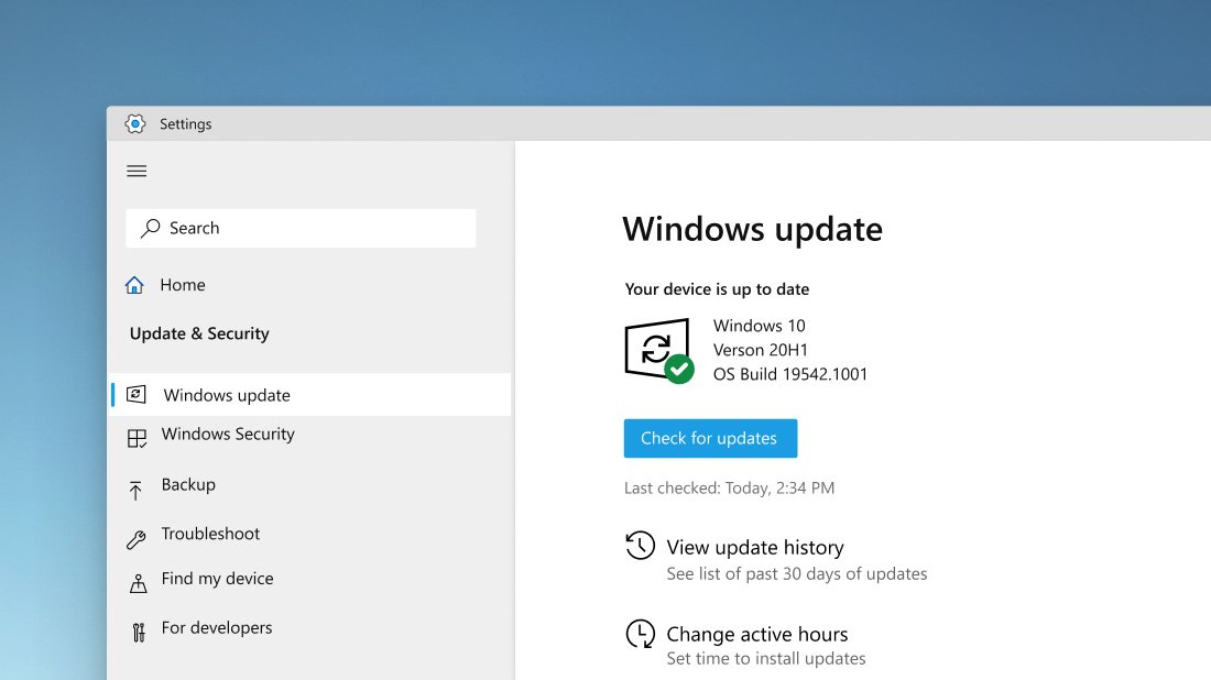 Windows 10 Setting with rounded corners