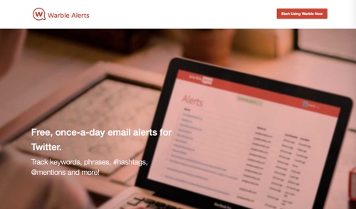 Home page: Warble Alerts