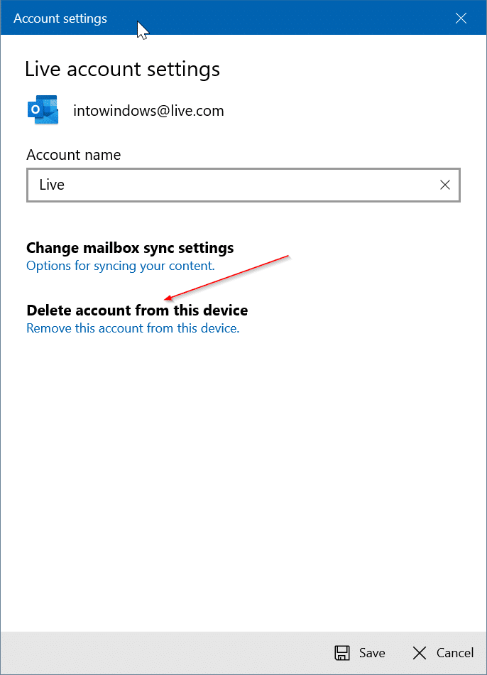 herschik e-mailaccounts in Windows 10 Mail-app pic2