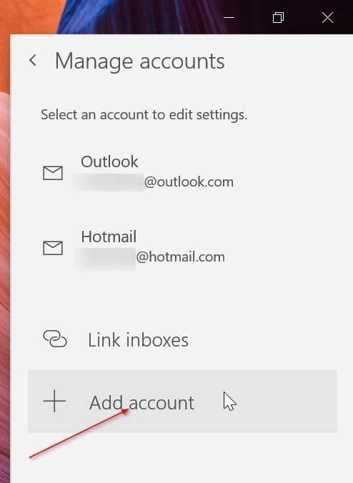 preurediti e - poštne račune v Windows 10 Mail aplikacija pic7