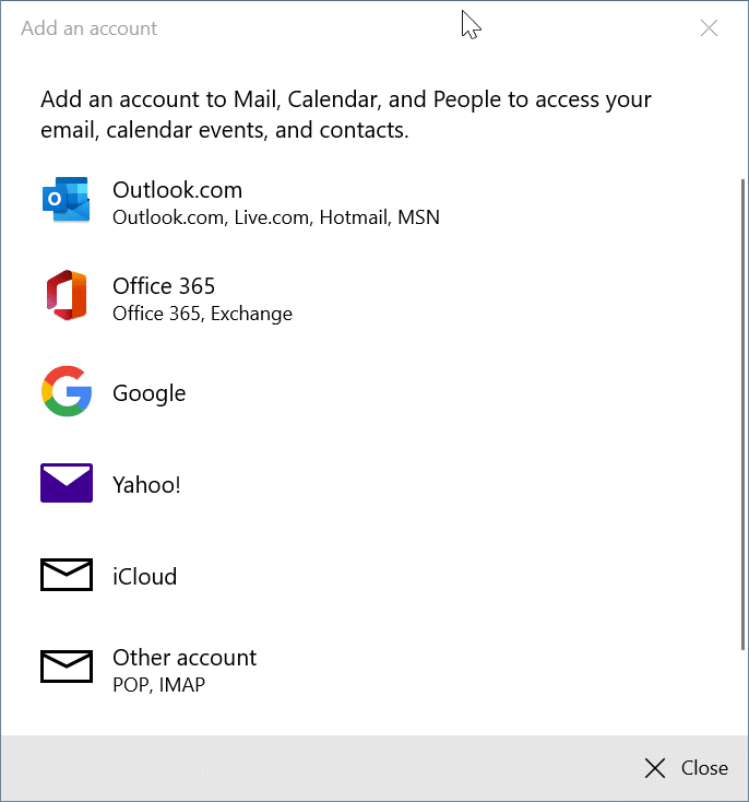 preurediti e - poštne račune v Windows 10 Mail aplikacija pic8