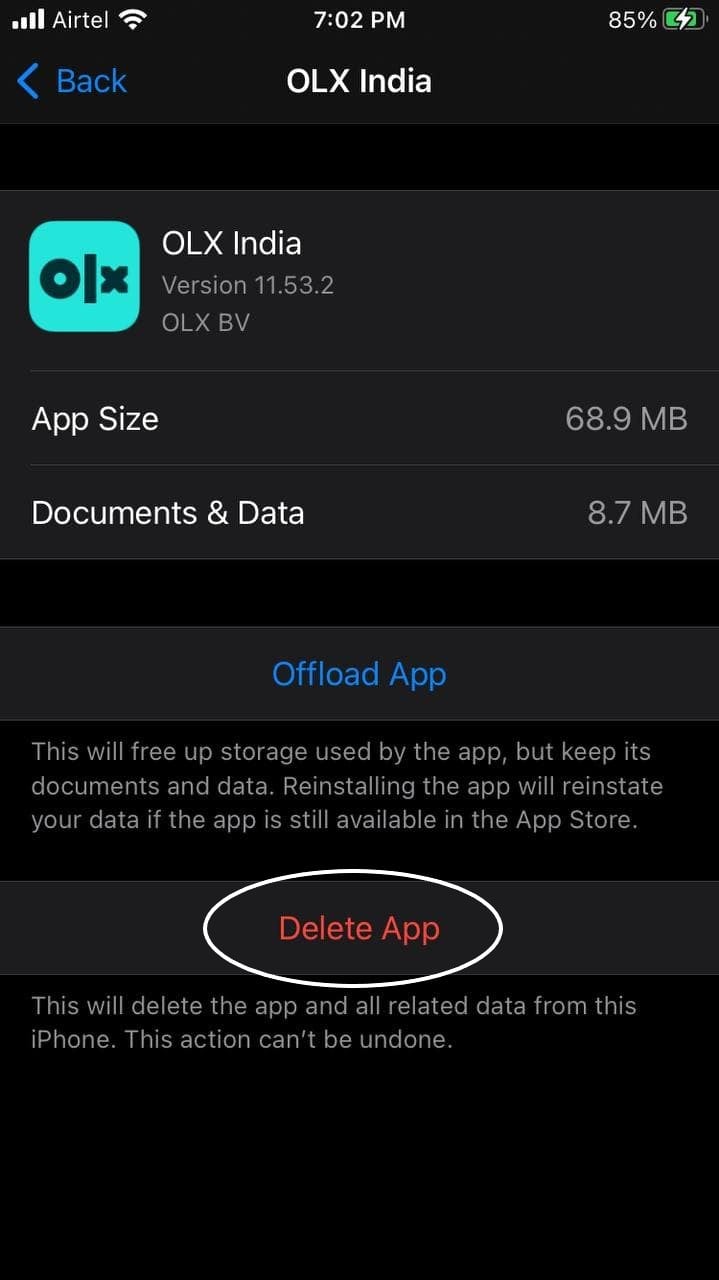 Kan apps op iPhone niet verwijderen