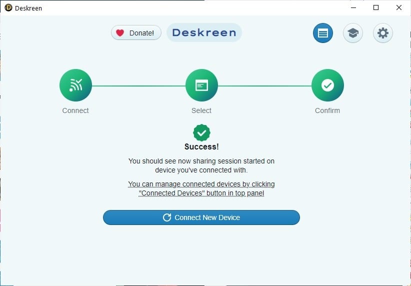 Share your computer's screen to your Android or iOS device over WiFi using Deskreen