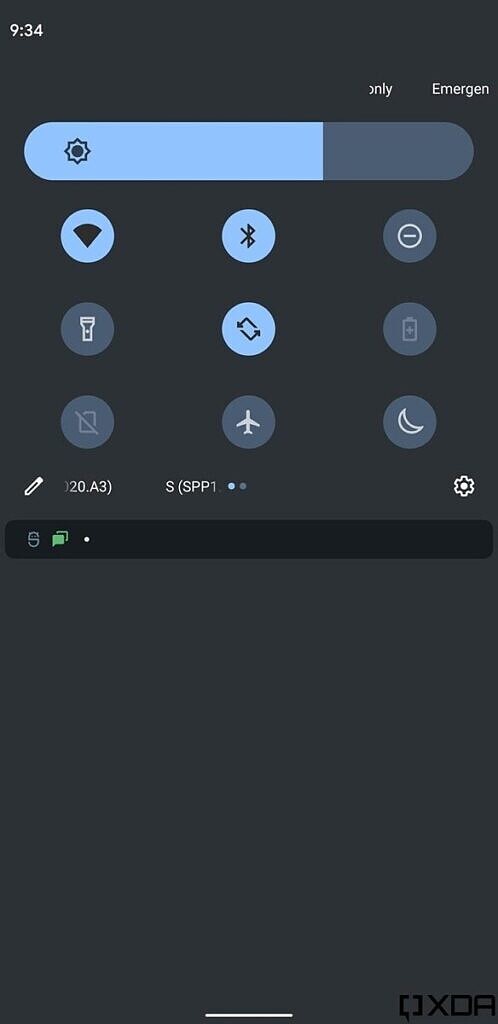 Uporabniški vmesnik nove plošče z obvestili za Android 12