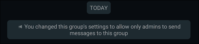 Restrict sending messages in a WhatsApp group to admins